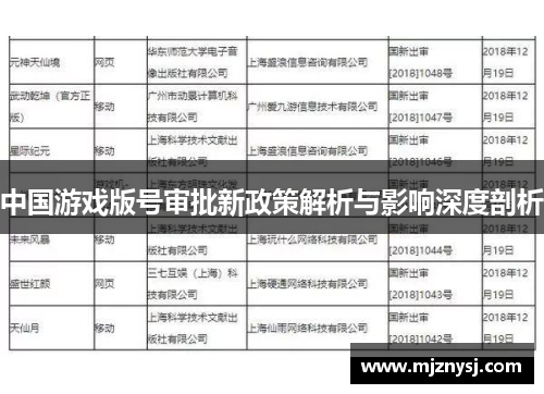 中国游戏版号审批新政策解析与影响深度剖析